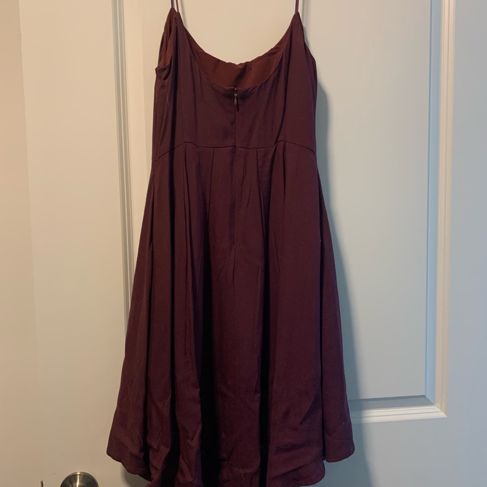 Tobi maroon high low dress